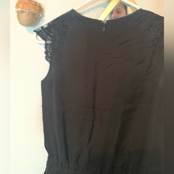 J Crew jumpsuit size 00P black, lace sleeves - Picture 6 of 16
